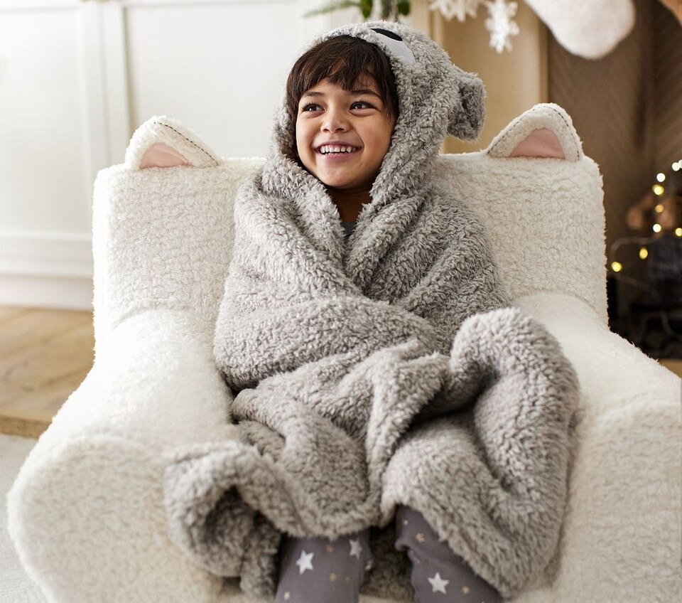Sherpa Animal Hooded Blanket Collection Pottery Barn Kids Australia